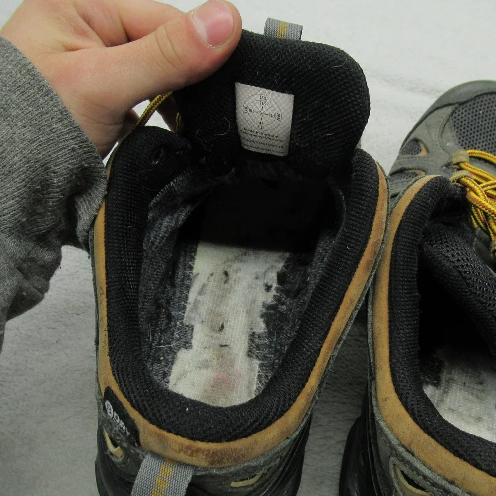 Oboz Men 11.5 Hiking Shoes Green Brown Low Top Walking Athletic Winter Gear‎